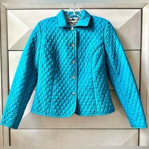 Dressbarn Women’s Quilted  Jacket Color Turquoise -  Size 8P